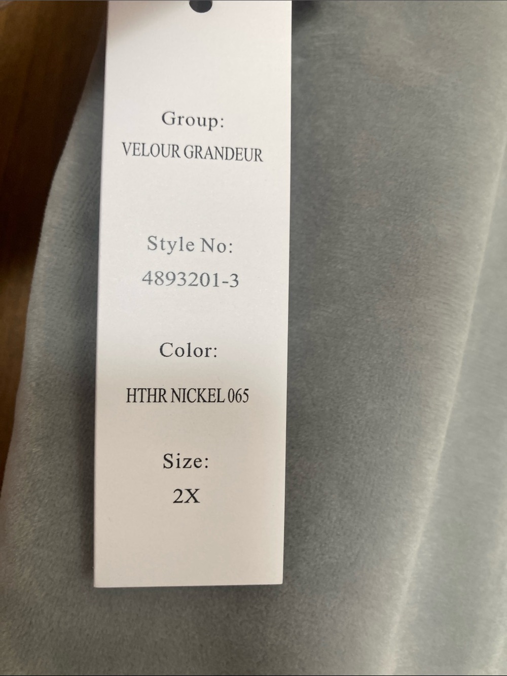 Sportelle gray velour velvet soft comfy pull on pant 2X - Picture 4 of 17